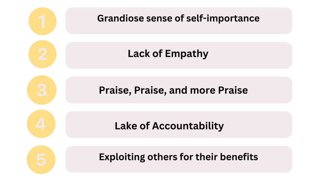 5 main habits of narcissists