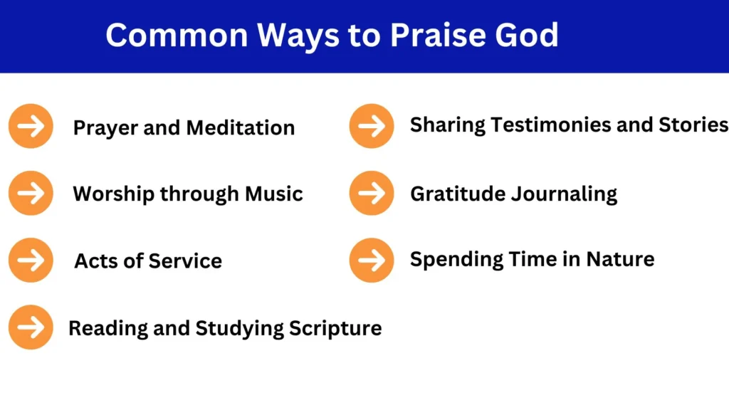 common ways to praise god